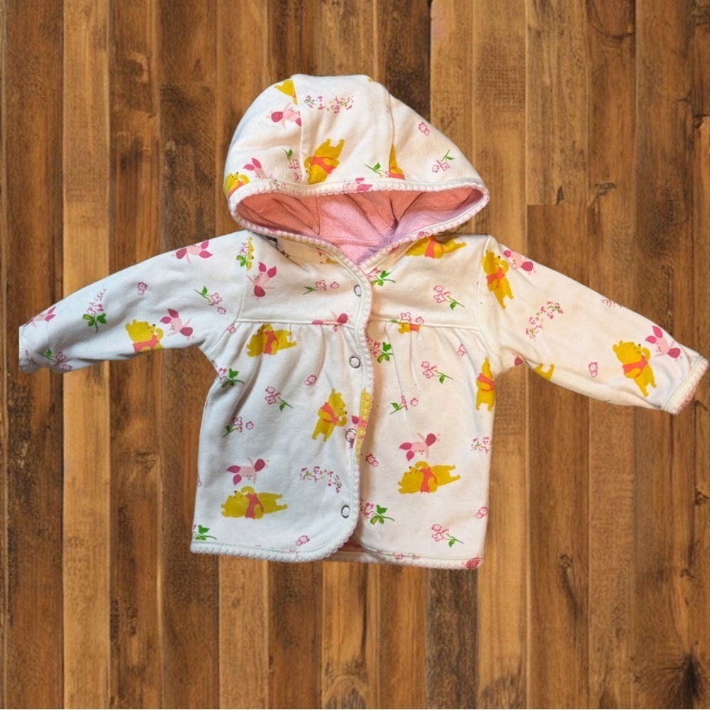 🍯 Disney Winnie the Pooh Reversible Baby Jacket – Size 9M | Cozy & Adorable